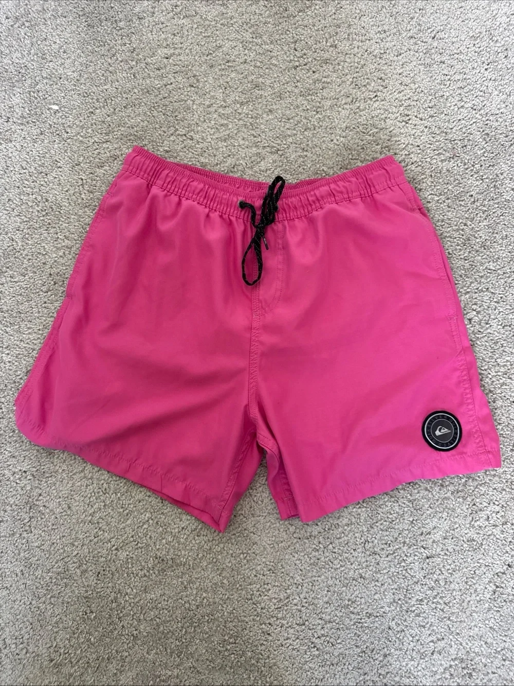 Quicksilver‎ Mens Everyday Volley 15 Shorts Pink Size M Drawstring Soft Swim
